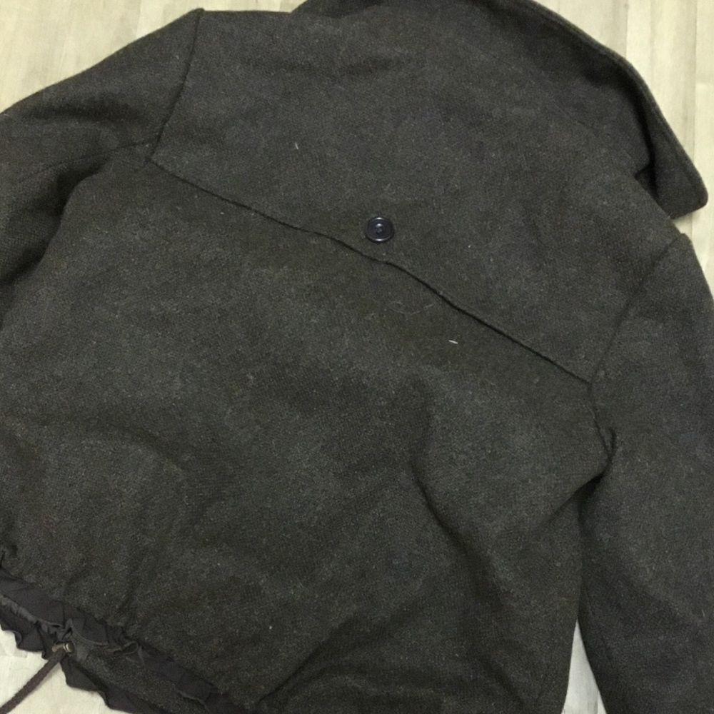 Gap Medium Dark Olive Wool Button Lined Jacket - image 6